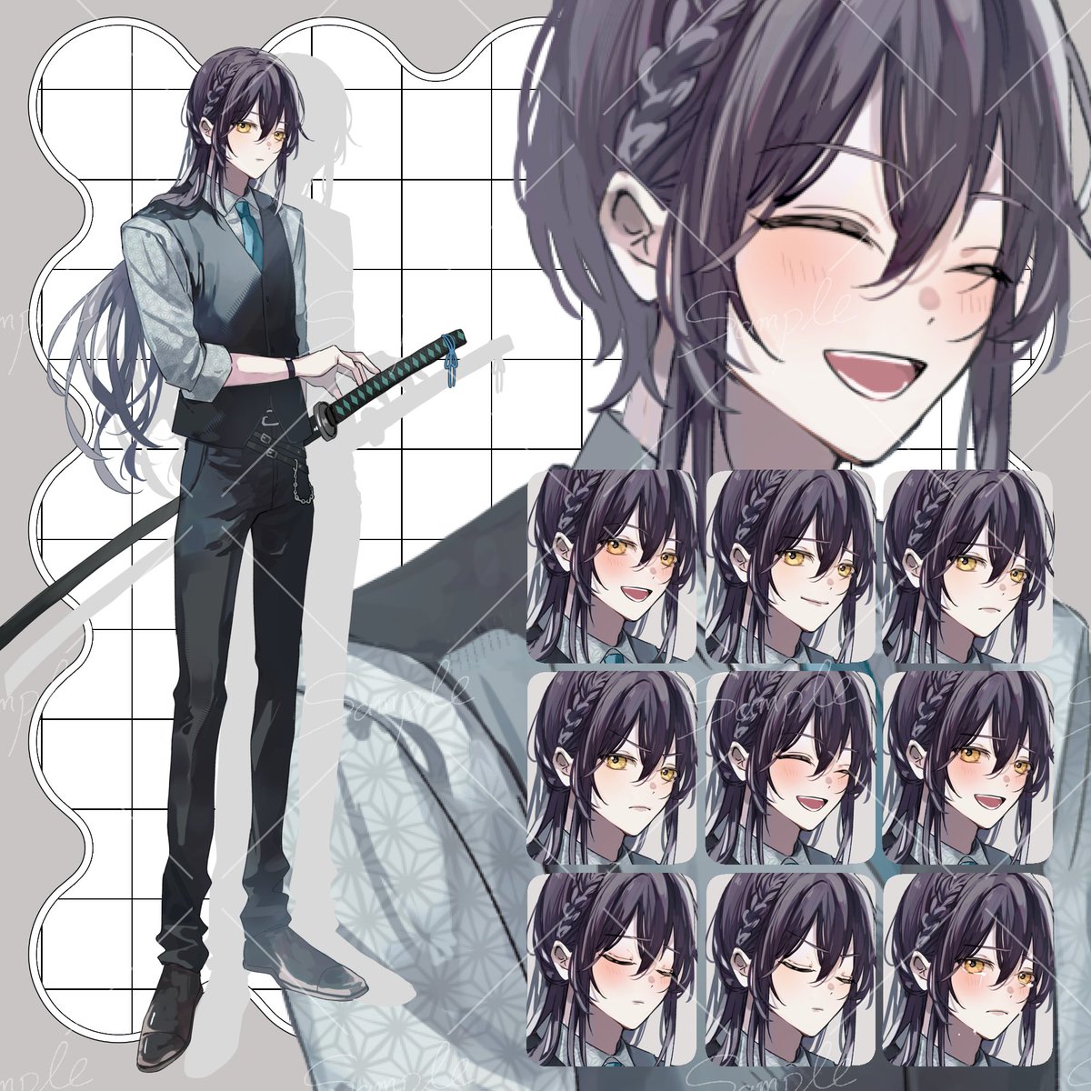 d8_483's tweet photo. キャラ販売にて出品しております❕
長髪、短髪どちらも表情差分は同じです
ご縁がありましたらよろしくお願い致します
 販売URLはリプ欄にあります📷
 #つなぐ #立ち絵 https://t.co/etKJjLkefG