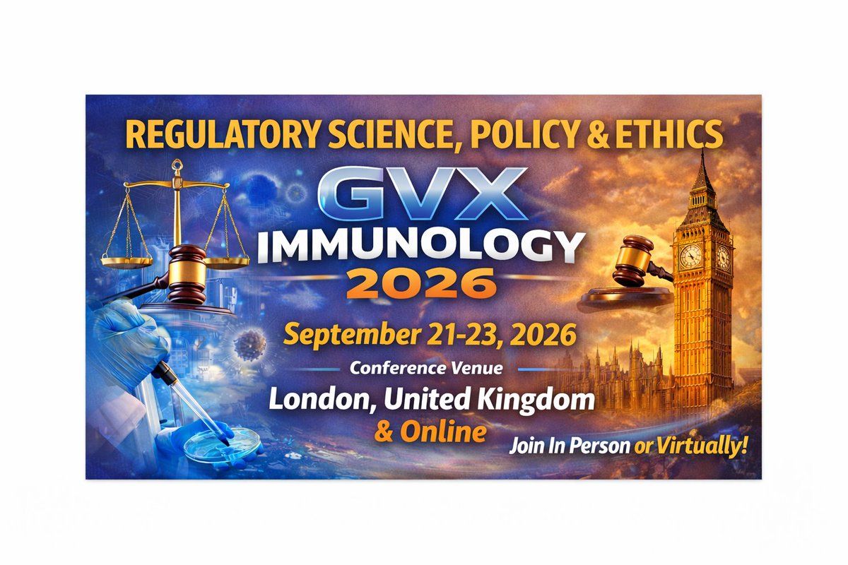 VaccineEvent's tweet image. ⚖️ Regulatory Science, Policy &amp;amp; Ethics
Ensuring safe, ethical &amp;amp; globally accessible vaccines through strong regulatory frameworks and policies.
📅 Sept 21–23, 2026 | London &amp;amp; Online
📄 Abstract: vaccines.miconferences.com/abstract-submi…
#GVX2026 #RegulatoryScience #VaccinePolicy #Bioethics