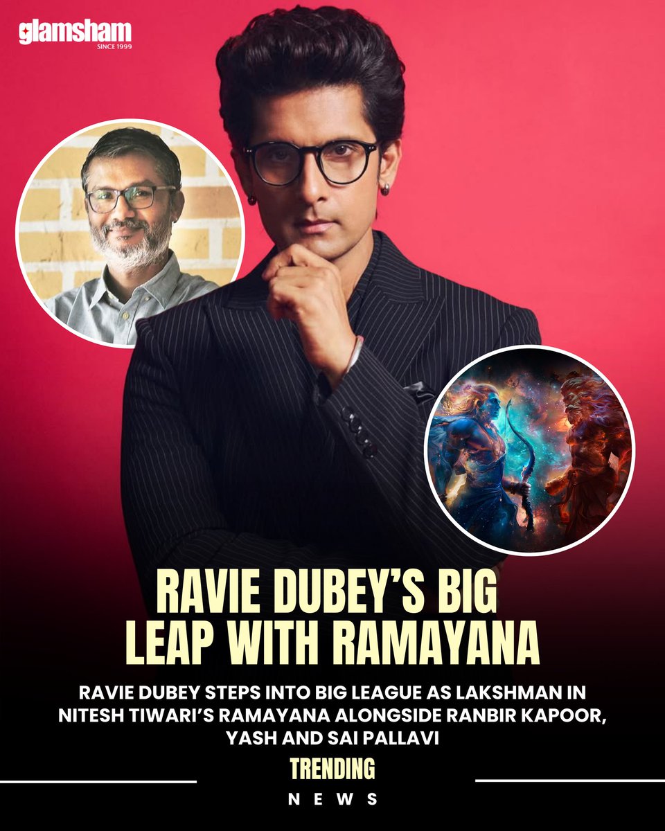 Big leap unlocked! 🚀✨

Ravi Dubey steps into the big league as Lakshman in Nitesh Tiwari’s Ramayana 👀

Sharing screen space with Ranbir Kapoor, Yash, and Sai Pallavi, this casting marks a major shift from TV fame to big-screen spotlight 💥

Follow <a href="/glamsham/">glamsham.com</a> for more updates!