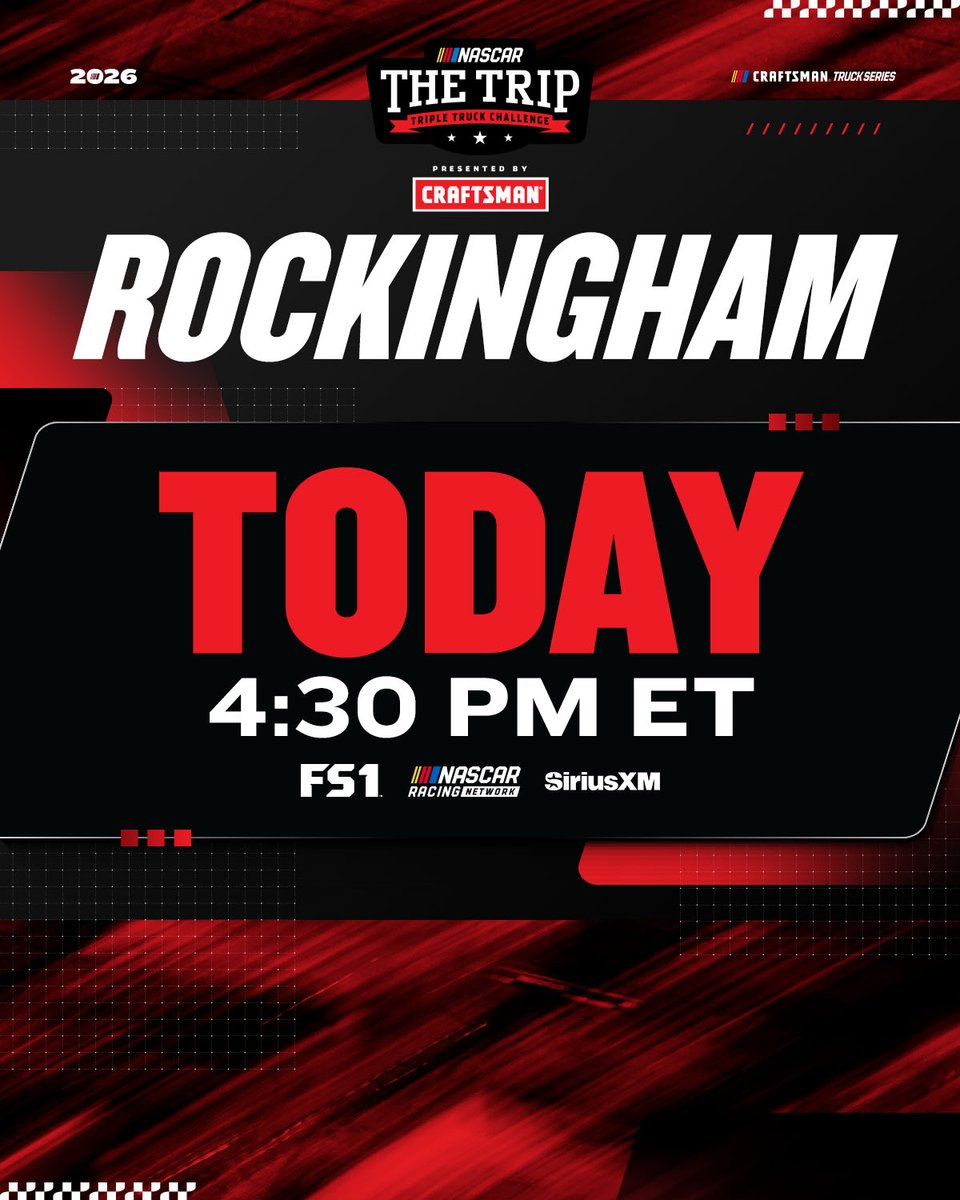 Let's Rock! 🪨

A big payday is on the line as the Triple Truck Challenge races into <a href="/Rockingham1965/">Rockingham Speedway</a>.