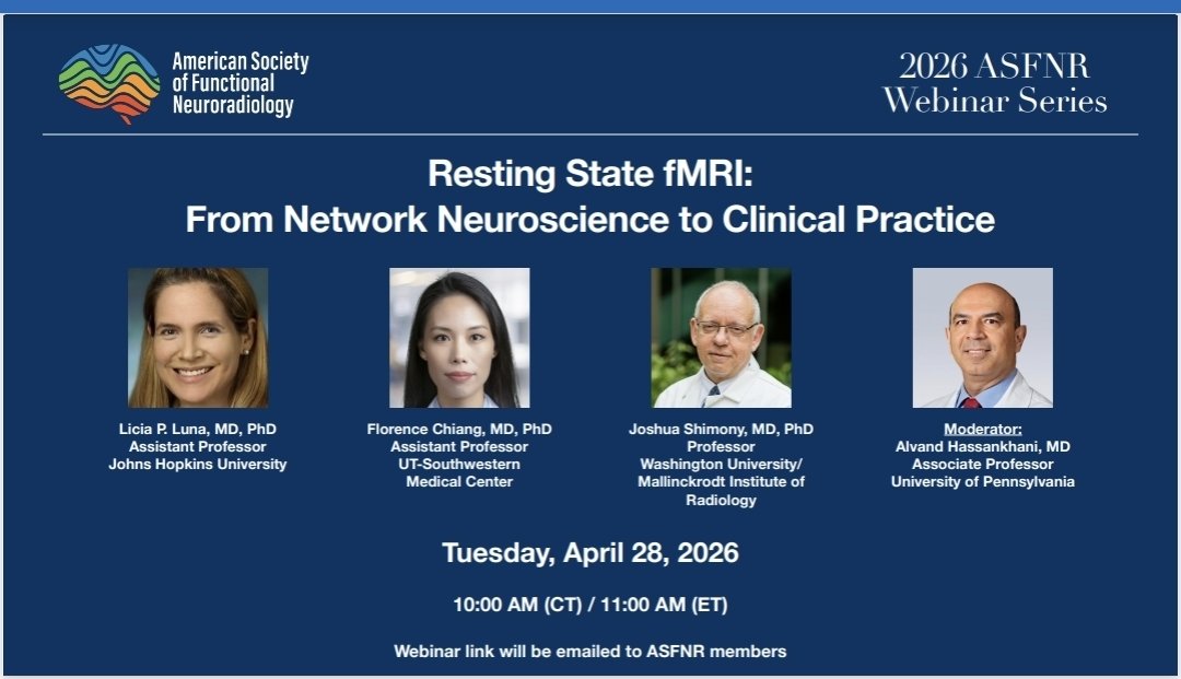 American Society of Functional Neuroradiology tweet media