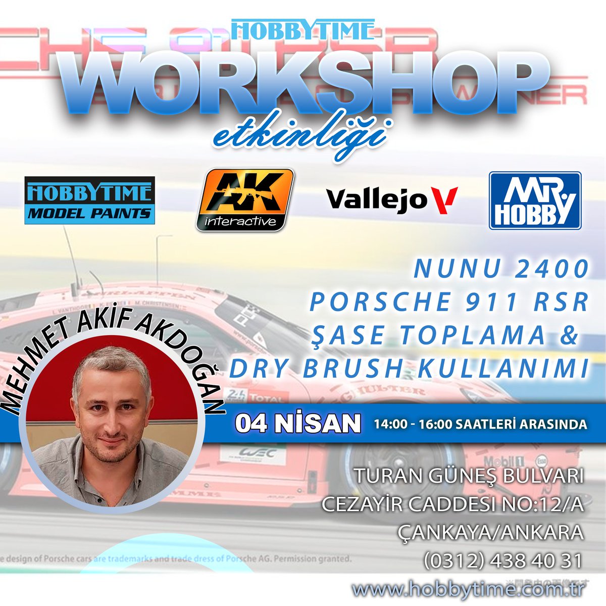 hobbytimecomtr's tweet image. 04 Nisan Saat 14:00 - 16:00 Arasında Gerçekleştireceğimiz Ücretsiz Workshop Etkinliğimize Tüm Müşterilerimiz Davetlidir.

Katılımcılara Özel Gün İçerisinde Geçerli %15 İNDİRİM

Yol Tarifi: maps.app.goo.gl/v1RM9dxVV8vday…

#workshop #hobbytime