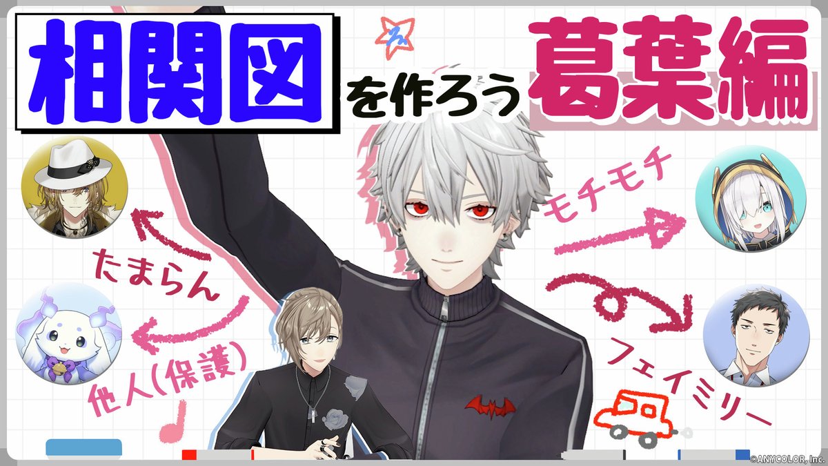 血のつながりは？（叶）

【葛葉編】ランダムで出たにじさんじライバーとの相関図を作ろう #くろなん
youtu.be/WF686u2F_hw

📺くろのわーるがなんかやる 
#ChroNoiR チャンネルにて毎週月曜19時から公開！