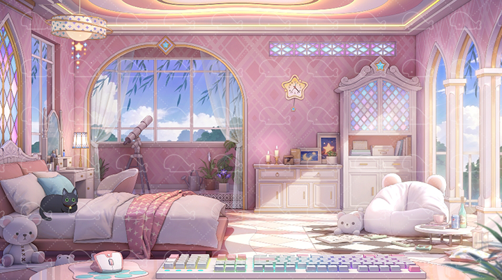 menghuaart's tweet image. 今回の進捗は少し遅れています。3つのカラーバリエーションを作成したためです。みなさんはどの配色が好きですか？#vtuberbackground #backgroundartist #VtuberAssets #Vtuber素材 #配信素材 #背景素材           BOOTH链接:menghua.booth.pm/items， vgen.co/Dream-art/shop