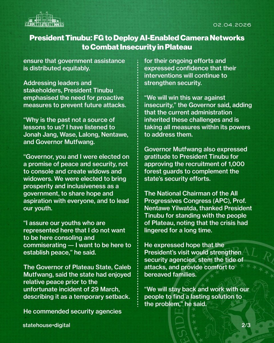 Presidency Nigeria tweet media