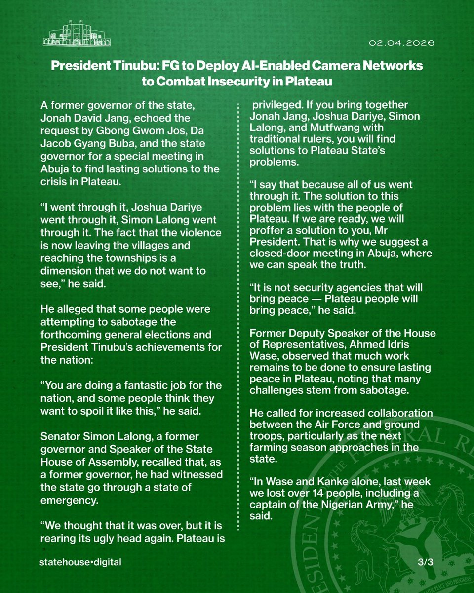 Presidency Nigeria tweet media
