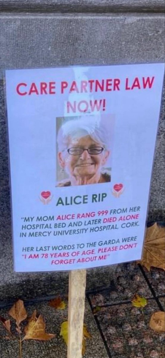 Allison270942's tweet photo. @CareChampions2 @joebehan My mom Alice died alone after over 30 days without us . 5 years on it’s still happening we need carepartner now . @MichealMartinTD @SimonHarrisTD #Accountability #Covidinquirynow #Carepartnernow https://t.co/aYVSvJpBbq