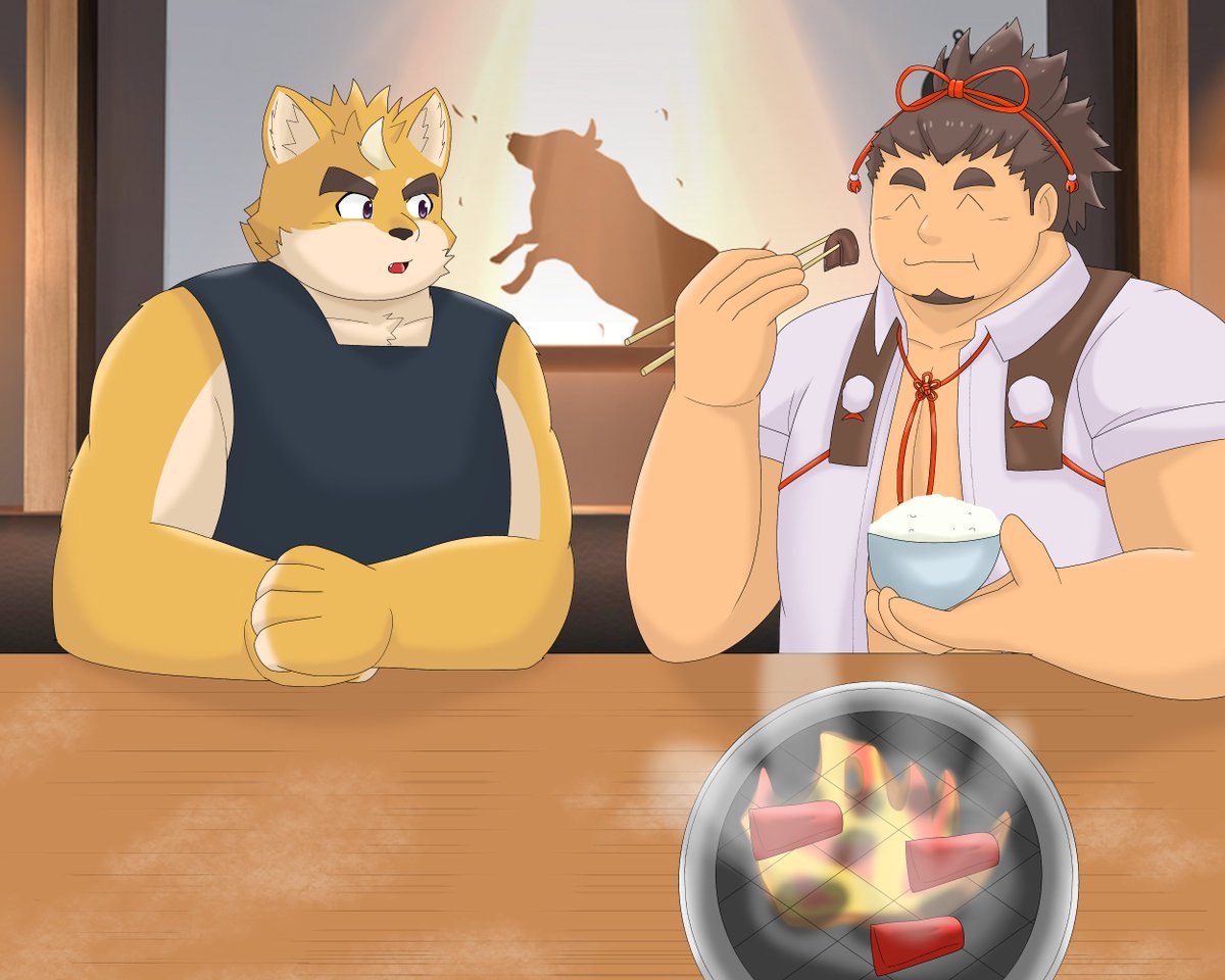#魂これ　焼き肉を食べる猫乃屋