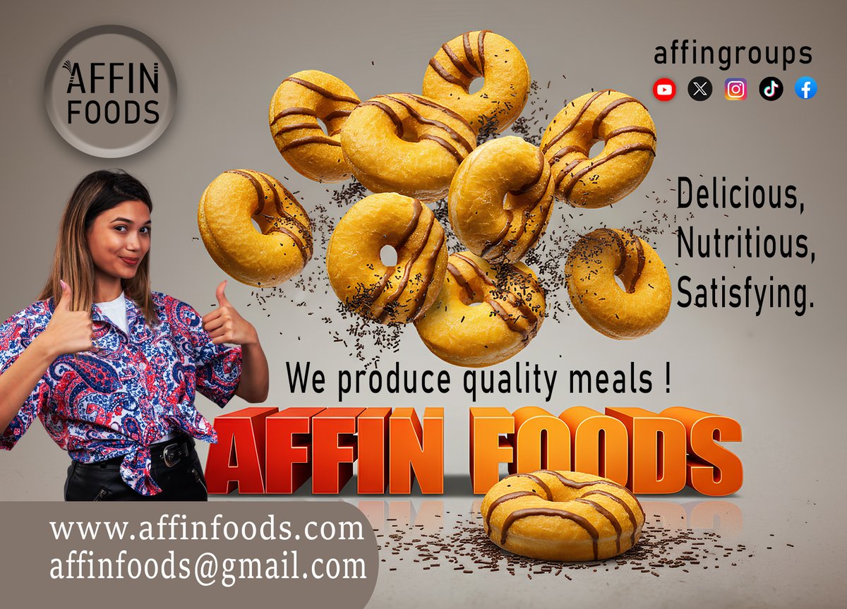affinstars's tweet image. We produce quality meals.

#affinfoods #delicious #nutritious #satisyingmeals
#inspiration #explore #viral #fyp