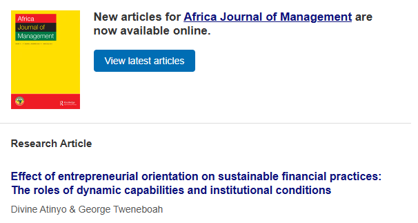 AJOM2015's tweet photo. Latest articles from Africa Journal of Management https://t.co/Snze2vLRAs