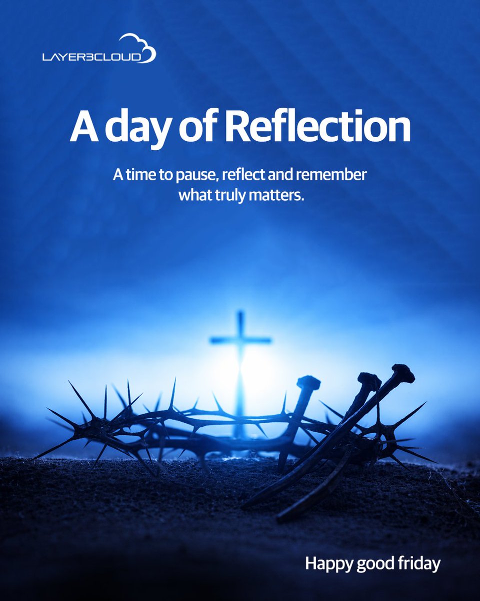 Layer3cloudN's tweet photo. A quiet moment to reflect.
Wishing you a peaceful Good Friday.

#GoodFriday #Reflection #Layer3 https://t.co/COW5EZ2tjA