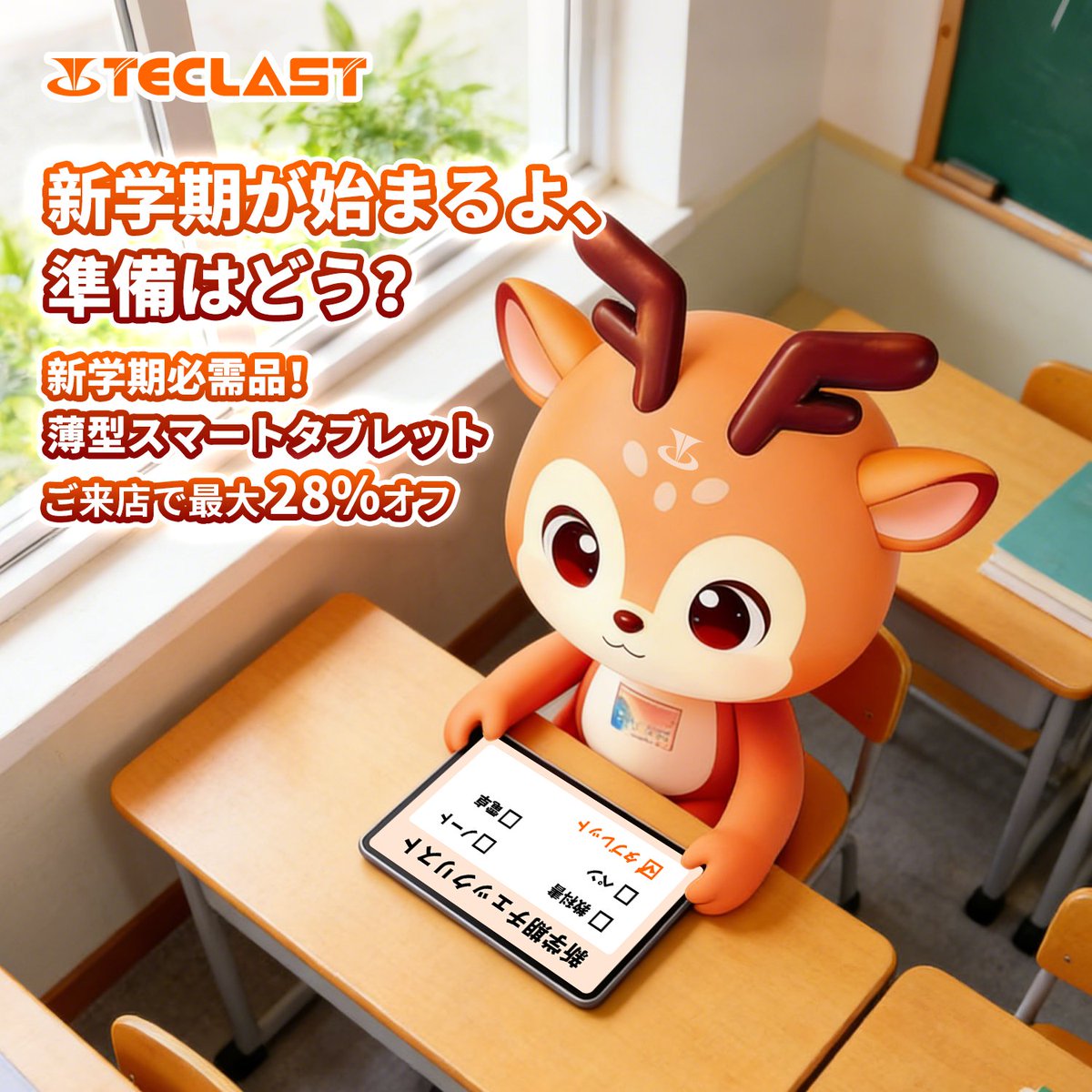 TeclastJapan's tweet image. 新学期！教材が多くて困ってない？📚📚

それならタブレット1台で解決♪😉
👏今だけ春セールで低価格でお得です！😍

👉チャック：geni.us/tecljp

#Teclast #新学期キャンペーン #学生 #タブレット