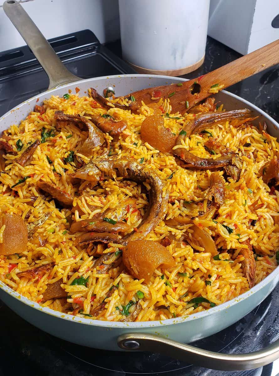 Which one is the goat: Native oil rice. or coconut rice?