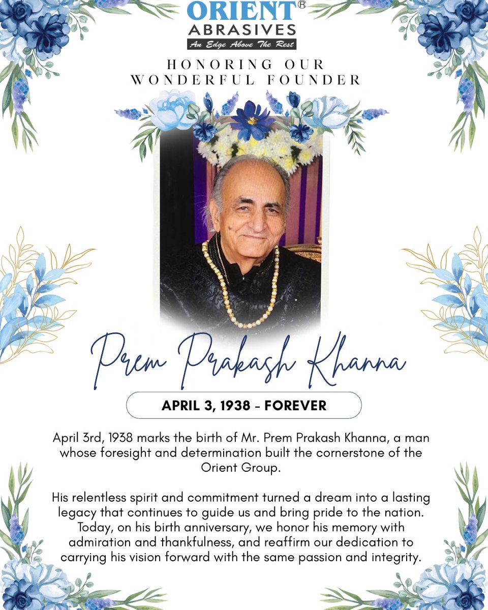 orient_group's tweet photo. Honouring the legacy of a visionary who laid the foundation of our journey.
His vision lives on in everything we create, guiding us to strive for excellence and make him proud.

Forever in our hearts.

#founderlegacy #orientgroup #2026 https://t.co/BT7BKBDUZu