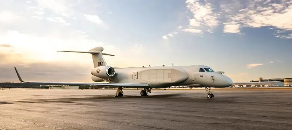 DI313_'s tweet photo. ‼️🇺🇸 CENTCOM has confirmed the first combat deployment of the EA 37B electronic warfare jet against Iran under Operation Epic Fury, where it is operating alongside US bombers and fifth generation fighters.

 The aircraft flew from the US to the UK before likely moving toward the Middle East, with the deployment possibly accelerated after Iranian strikes damaged older EC 130H systems.

 Built on a Gulfstream G550 platform, the EA 37B is faster, has longer range, and flies at higher altitude, with the ability to jam enemy radar, communications, and air defense networks while also tracking and locating signals for intelligence purposes.