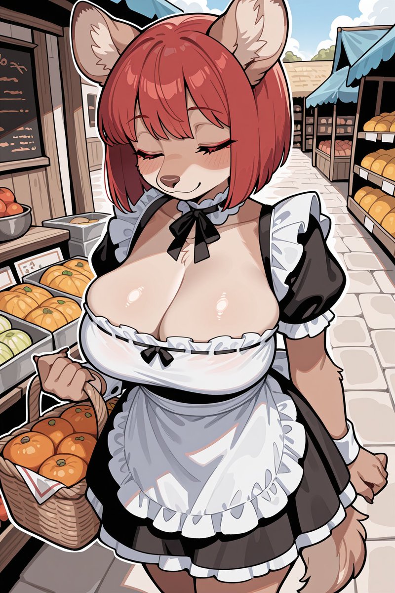 Lets meet a new face for those that dont know. I had a character waiting and has shown up from time to time. A Doe Maid named Sam or Samantha  as her full name.
She will be a Cannon character among all the characters I have around.
She tends to the Frightner Family Estate.