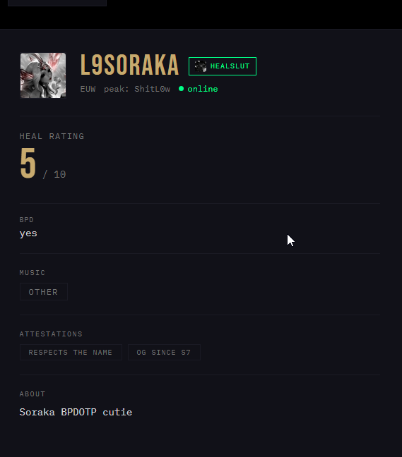 L9SORAKA IS BACK ON THE RIFT SEARCHING FOR THE LOVE OF HIS LIFE (SO HE CAN POST MORE NUDES OF HER)