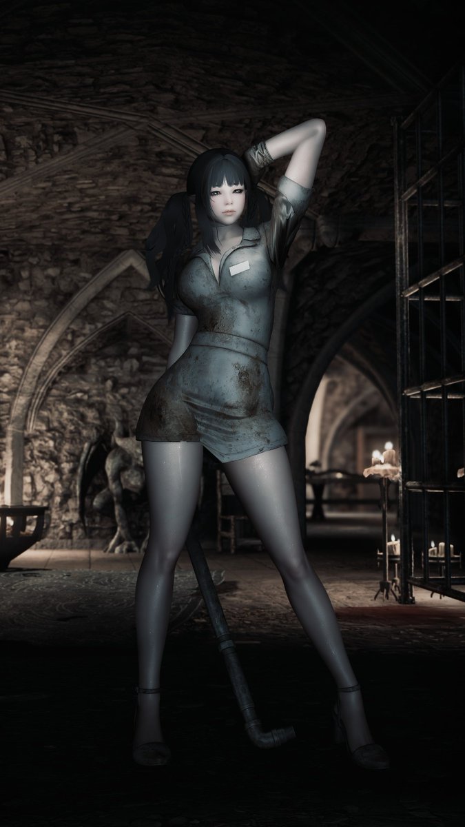 ただいま帰りました(ง ｰ̀дｰ́)ง ｼｬｯｰ!!!
朝ポストした趣味がナースというのは僕がナースのコスプレをするのが趣味！というわけではないので安心して下さい(´-ω-)

SSE_Bubble_Head_Nurse

#SkyrimAE