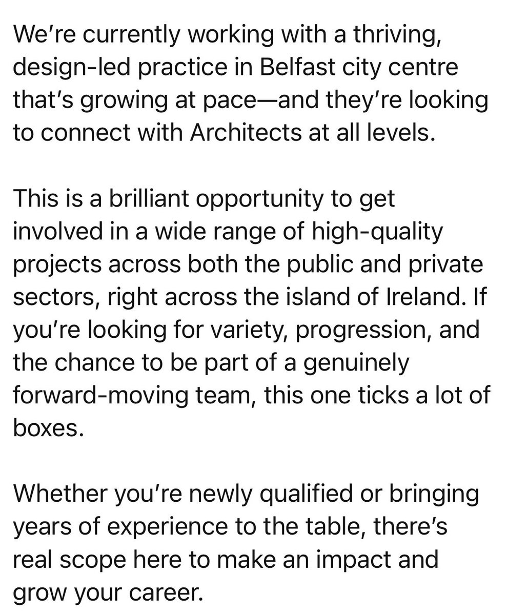 KeenanRec's tweet image. 🚨 Architects – Belfast Opportunities 🚨

Interested in a confidential chat?
Get in touch with Aideen at Keenan Recruitment  📩 perm@keenanrecruitment.co.uk 

#architect #architectjobs #belfastjobs