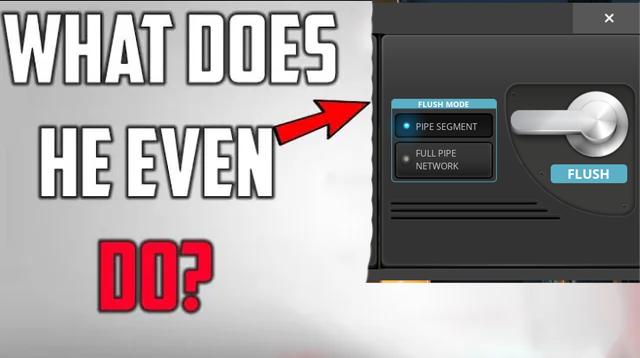 satisfactory flush mechanic