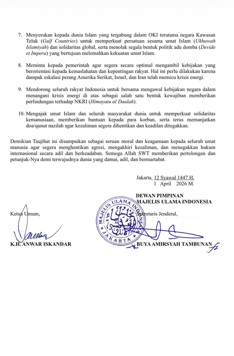 Iran Embassy in Indonesia tweet media