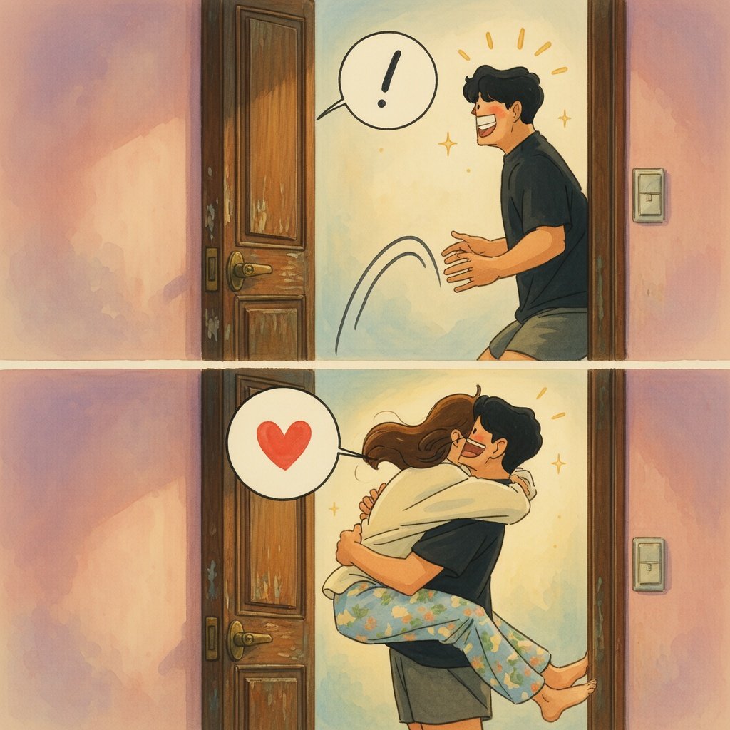 EssenceUnveiled's tweet photo. That feeling when he finally walk through the door.🥰 https://t.co/sVVh5fmwUU