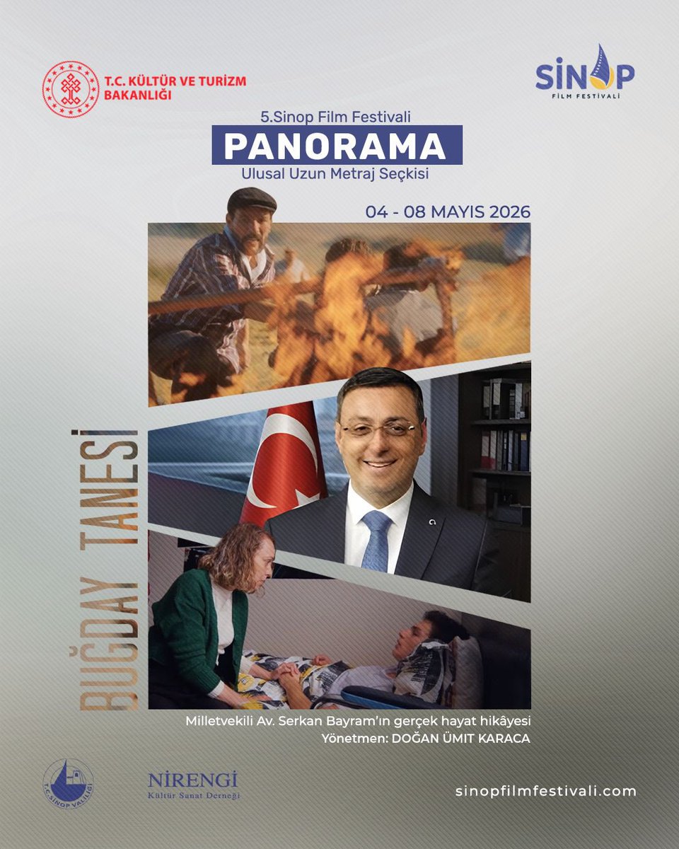 Engel tanımayan bir yaşam mücadelesi Sinop’ta! 🌾

Milletvekili <a href="/AvSerkanBayram/">Av.Serkan Bayram</a> ’ın gerçek yaşam öyküsünden beyaz perdeye aktarılan “Buğday Tanesi”, 5. Sinop Film Festivali programında!

<a href="/SinemaGenelMd/">Sinema Genel Müdürlüğü</a> 
<a href="/BatuhanMUMCU/">Dr. Batuhan Mumcu</a> 
<a href="/birolguven/">Birol Güven</a> 
<a href="/mustafaozarslnn/">🇹🇷Dr.Mustafa Özarslan</a> 
<a href="/arslanizzet/">İzzet Arslan</a>