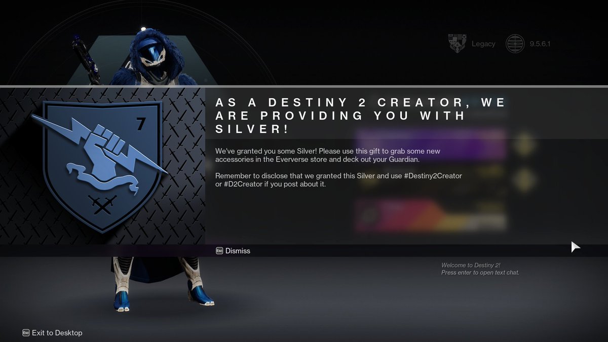 LemonadeMP4_'s tweet photo. @DestinyTheGame Thank you so much for the free silver! I immediately B-lined to the store to pick up the GG shader pack, this one's definitely a new favourite of mine! #D2Creator #BungieCreator https://t.co/Soe2TGl3VQ