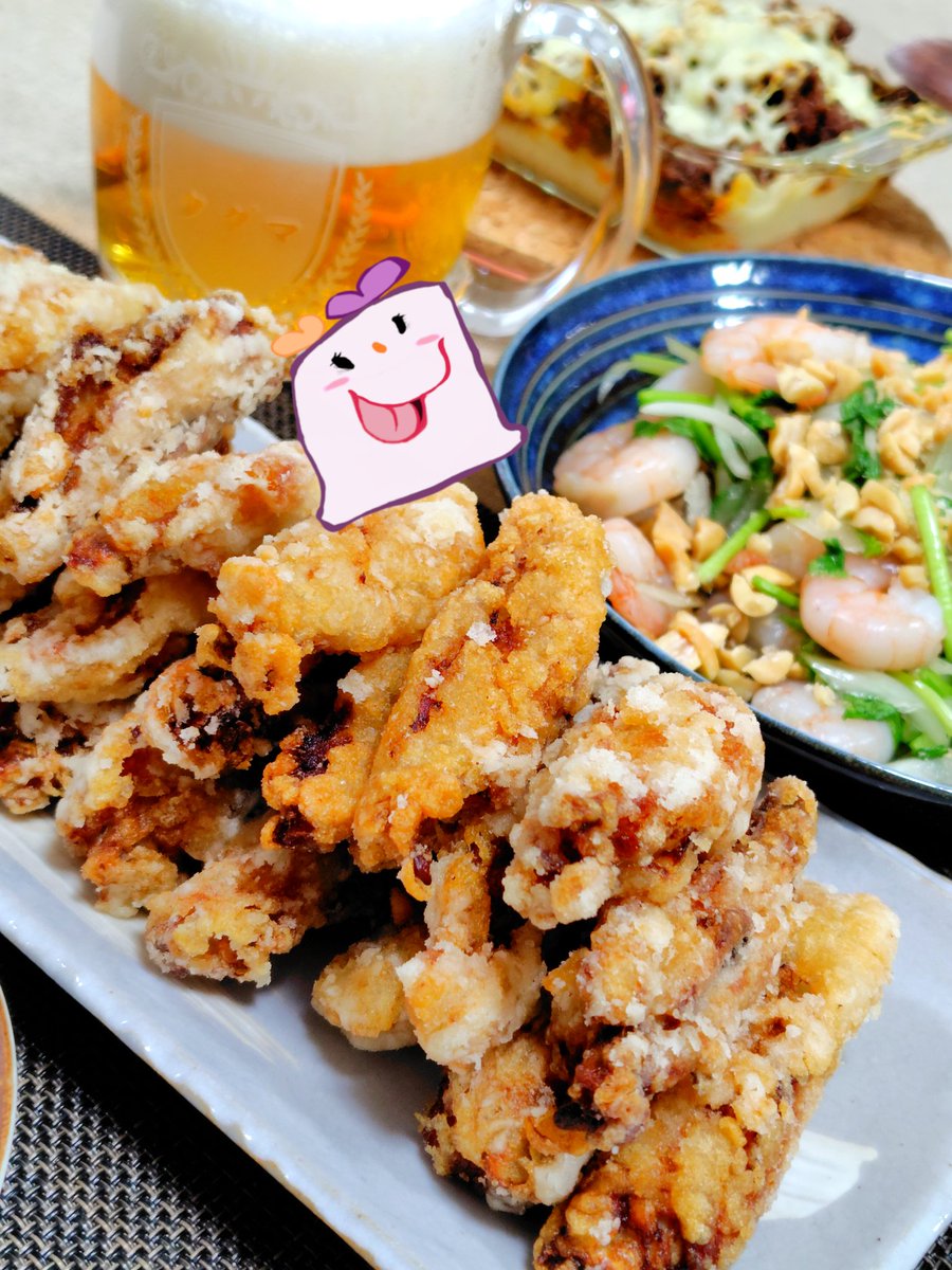 こんばんは！
今夜は華金！！
というわけで手羽中唐揚げでやっていきたいと思います！！！
カンパーーーーイ！！！！