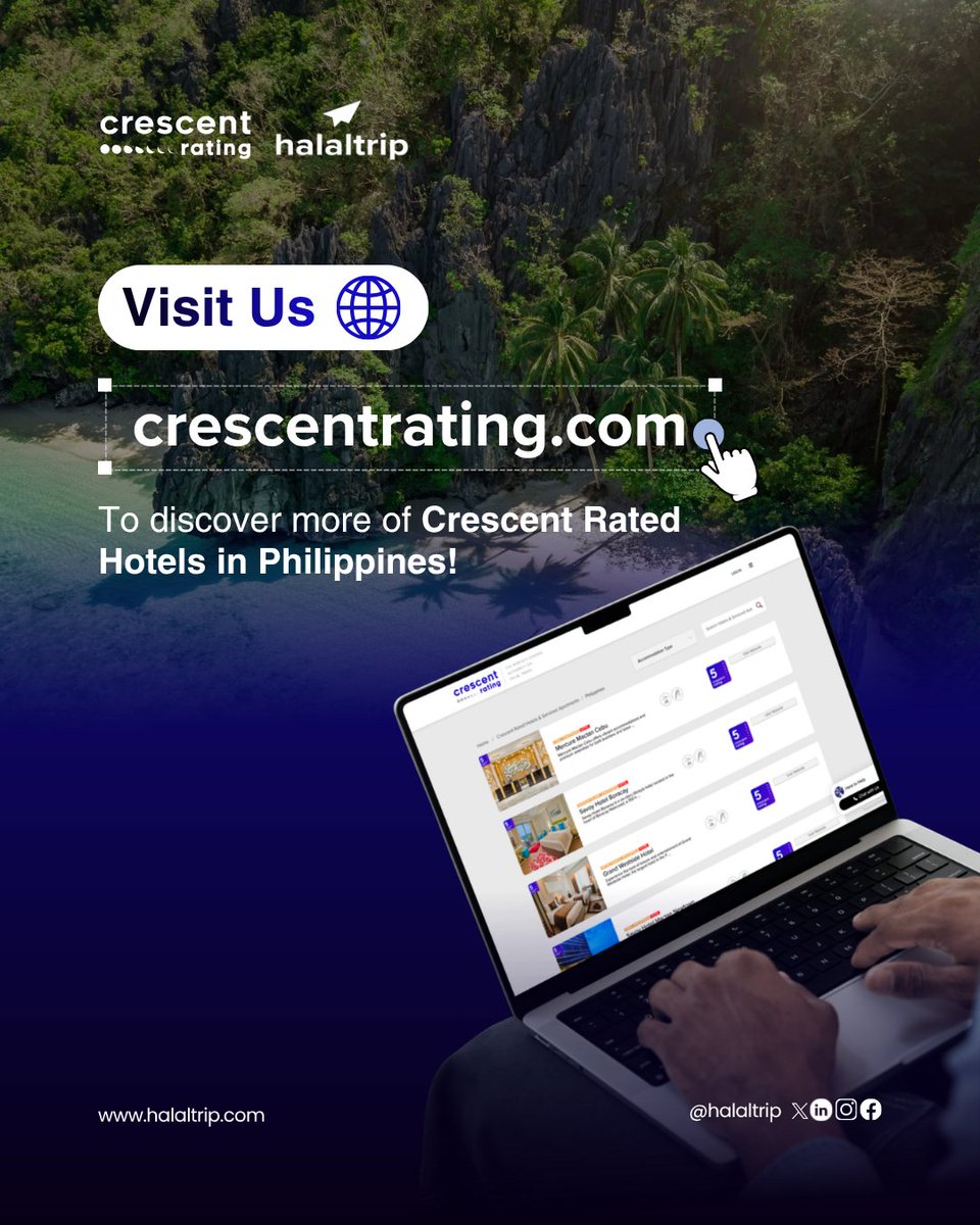 HalalTrip's tweet image. 🔗 Explore more of Crescent-rated hotels in the Philippines: zurl.co/t3pW6 

#HalalTrip #MuslimFriendly #HalalTravel #CrescentRating #VisitPhilippines