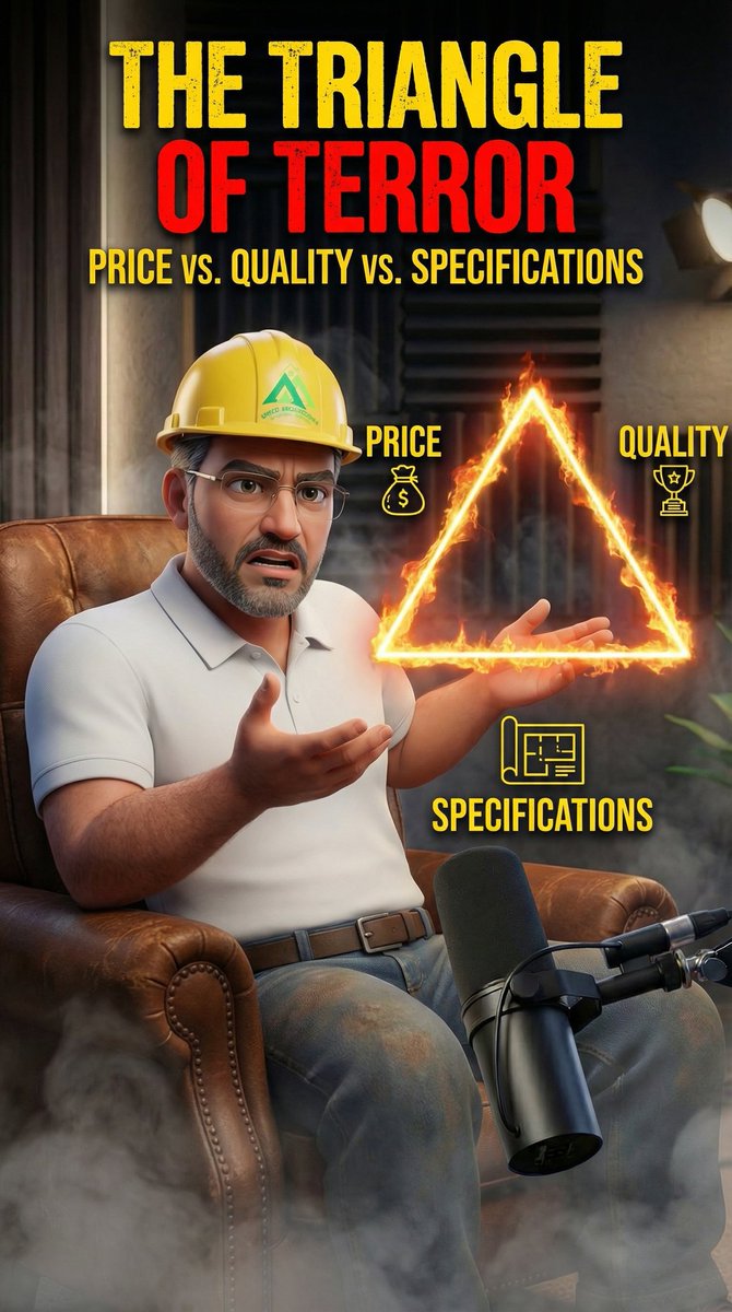 A_Abokhizima's tweet image. مثلث الرعب"  في المقاولات"
 (السعر vs الجودة vs المواصفات)

#variation 
#contarct 
#contarctor