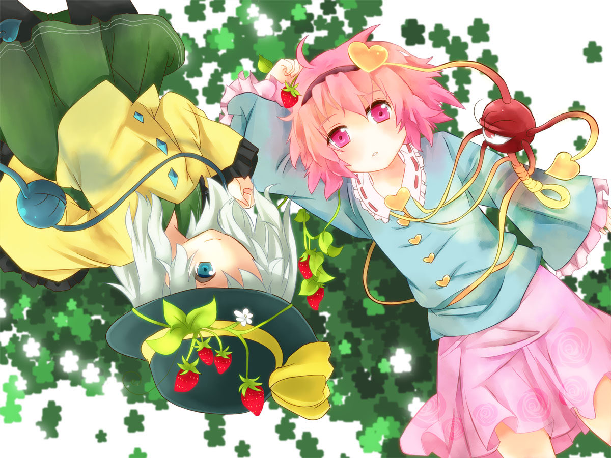 さとりとこいし🍓🌿
過去絵をリメイクしました（2枚目が昔の(14年前)です）

#東方Project #古明地さとり #古明地こいし