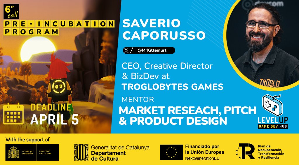 game_levelup's tweet image. 🎯 To promote your #IndieGame and showcase an appealing product, a strong #Pitch is key!

👾 @MrKittemurt will guide you in #GameProduct Design &amp;amp; #Pitching in the 2026 pre-incubation program 👏

📅 Application deadline: April 5
👉 Apply now: levelup-gamedevhub.com/en/pre-incubat…

#gamedev