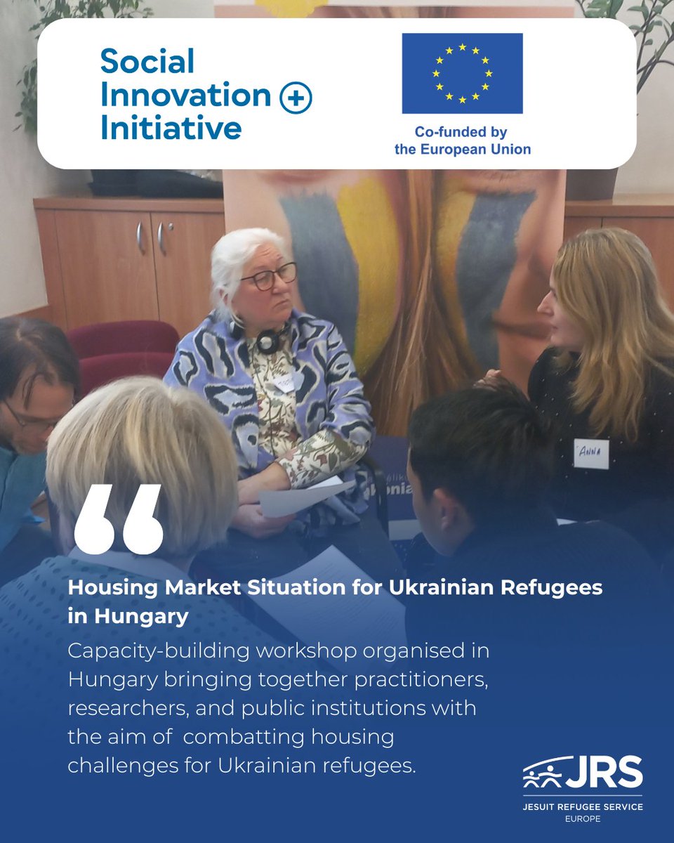 JRSEurope's tweet image. What is the situation of the housing market in Hungary?
A SMART UA workshop in Hungary brought together research and discussions, highlighting key challenges in the housing market for Ukrainian refugees.
 Read more: jrseurope.org/en/news/smart-…
#ESFplus #SocialInnovationPlus #EUfunds.