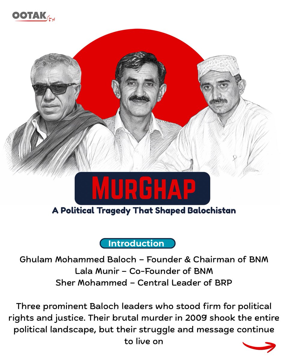 Otaak159229's tweet photo. Murghap 2009 — Ghulam Mohammed Baloch, Lala Munir &amp; Sher Mohammed were abducted and later found dead. Their killing shook Balochistan. Their struggle for justice, dignity, and rights still continues. https://t.co/byqscfDemB