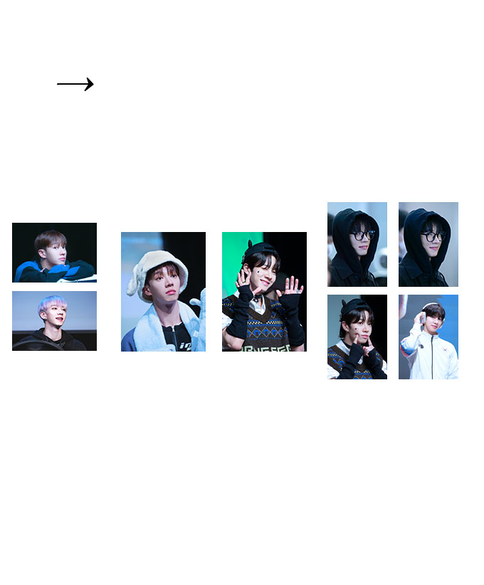 전시를 못보신 분들을 위해 벽별로 도면을 가져왔습니다. 조금 더 크게 보시고 전시회 기분도 조금이라도 느껴보시고, 원하는 사진을 선택해주세요!  * 도면 초안이라 실제 전시와는 약간 순서 및 위치가 다르긴합니다. 참고해서 봐주세요!