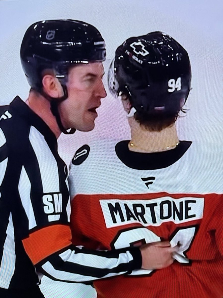 matt_bino's tweet image. Referee Cody Beach is officially the biggest scumbag in the NHL.
@BizNasty2point0 you’re always talking @NHLFlyers now a days. Why aren’t you calling out Cody Beach for being a complete scumbag to Martone last night? Should be the biggest story in hockey. Cost us the game too!