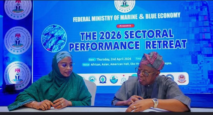 CrffnOfficial's tweet photo. Stakeholders across the maritime sector converged for the Q1 2026 Engagement convened by the Honourable Minister Marine and Blue Economy. 
CRFFN, led by the Registrar/CEO Mr Kingsley Igwe, joined discussions on collaboration, accountability, and driving results in 2026.
#CRFFN https://t.co/7XqK7TUfRt