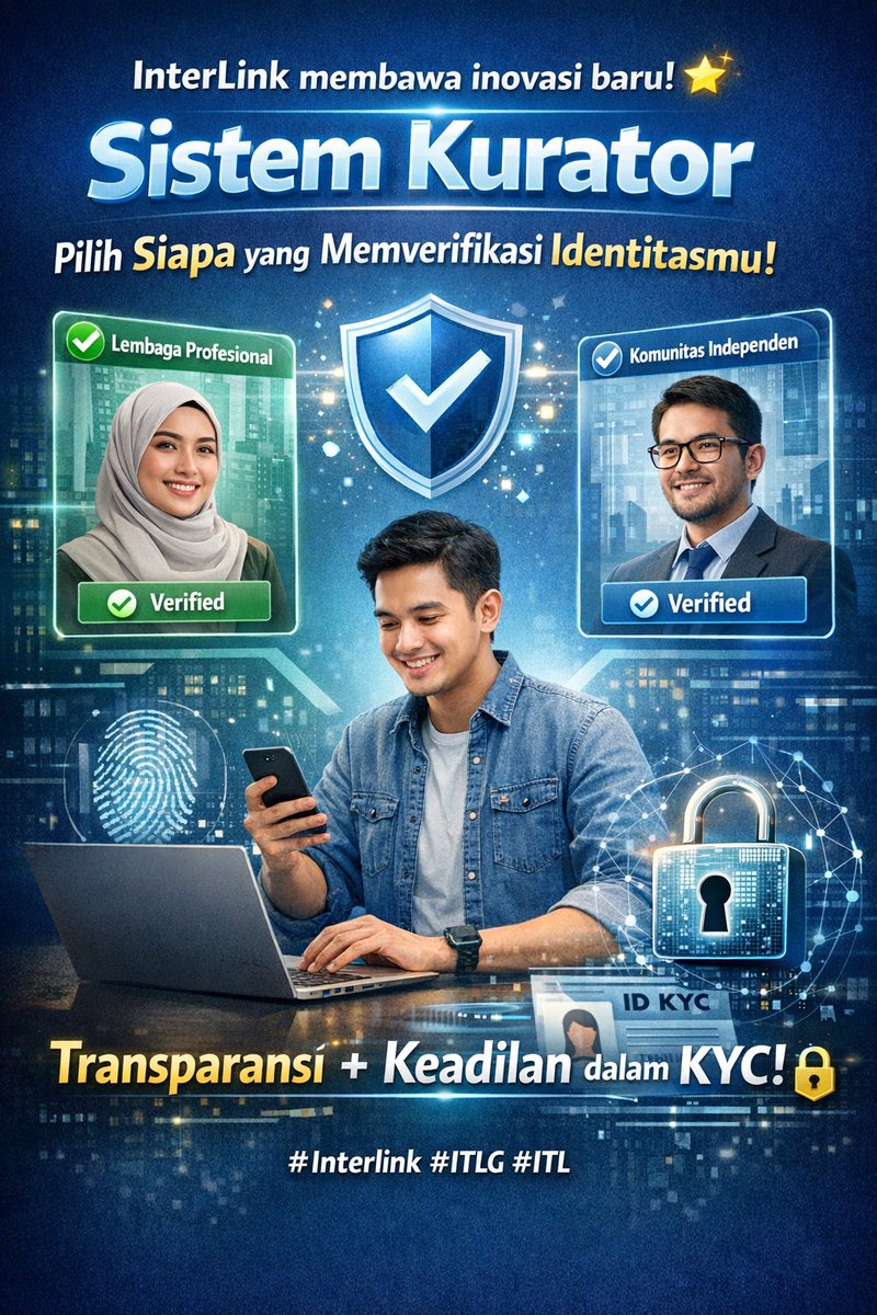 Akhmad0062406's tweet photo. InterLink membawa inovasi baru! 🌟Sistem Kurator memungkinkan kamu memilih siapa yang memverifikasi identitasmu.Hasilnya? Transparansi + keadilan dalam KYC 🔐
#Interling #ITLG ITL https://t.co/pKa1qNInn0