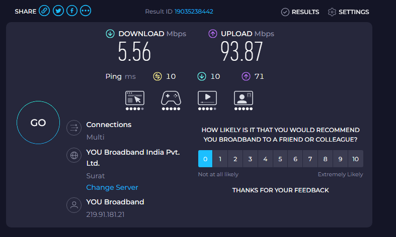 StrangeQuark007's tweet photo. @youbroadband YOU ABSOLUTE PATHETIC FUCKERS.  
EXPLAIN HOW MY SPEED JUMPS TO 85 MBPS THE SECOND I USE WARP? 
YOU PIECES OF SHIT ARE THROTTLING BANDWIDTH AND GATEKEEPING WHAT I PAY FOR. 
DICKHEADS, BASTARDS, AND STRAIGHT UP SCAMMERS. 
FIX YOUR ROUTING MOTHERFUCKERS.
@TRAI https://t.co/Y8w4HTgYKm
