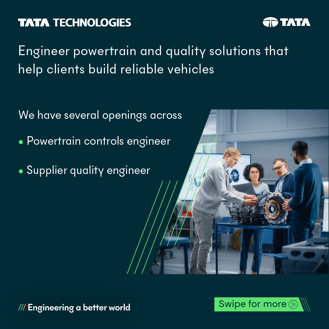 TataTech_News's tweet image. #NorthAmerica 🇺🇸 - North America’s engineering landscape is evolving, and we’re hiring the talent driving it.

We’re seeking innovators ready to solve real-world challenges in control software, powertrain engineering, calibration &amp;amp; tuning, and supplier quality. If you’re driven