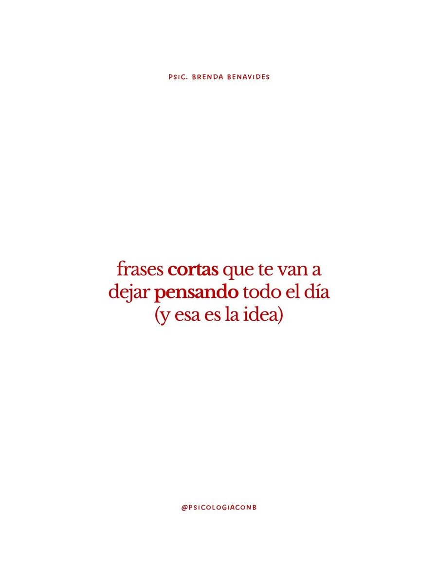 frases cortas que te van a dejar pensando todo el día 
(y esa es la idea):🧵