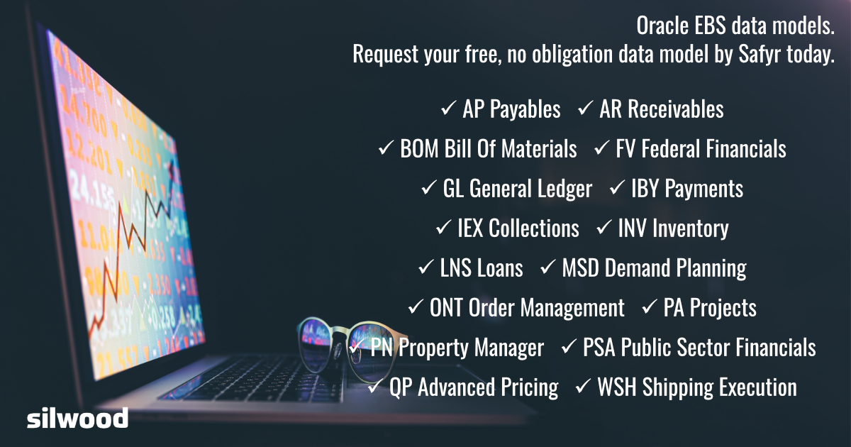 Silwood_Safyr's tweet image. Oracle EBS data models. Request your free, no obligation data model by Safyr today. ow.ly/qsU850WJnKG #DataModel #DataModeling