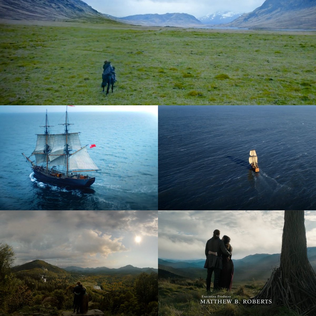I don’t know why it took me HALF of the season to notice that each last picture before the title was from each season of #Outlander 😭♥️ We really are saying goodbye to that show 🥺