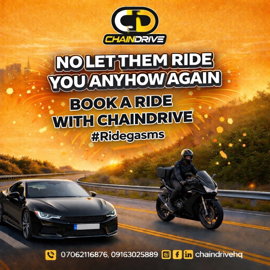 Let’s get you to your destination 
Book a ride with CHAINDRIVE 🚀