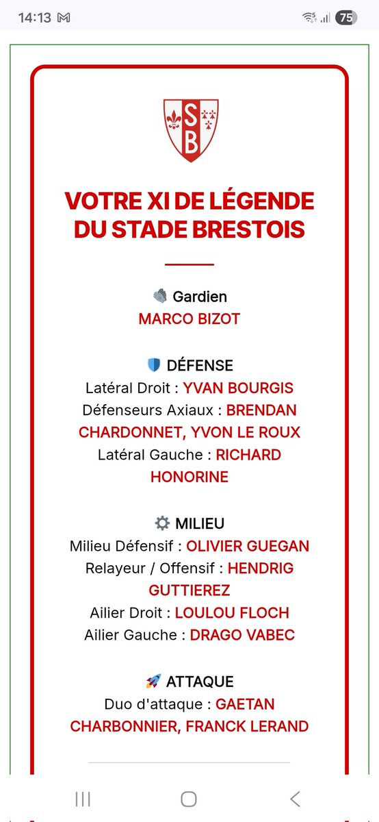 Que des choix compliqués et non objectifs, mais pour le plaisir...