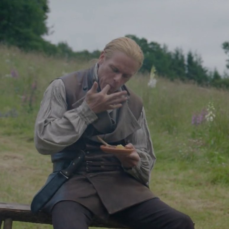 he's so happy with his honey my baby boy 🥹 #outlander