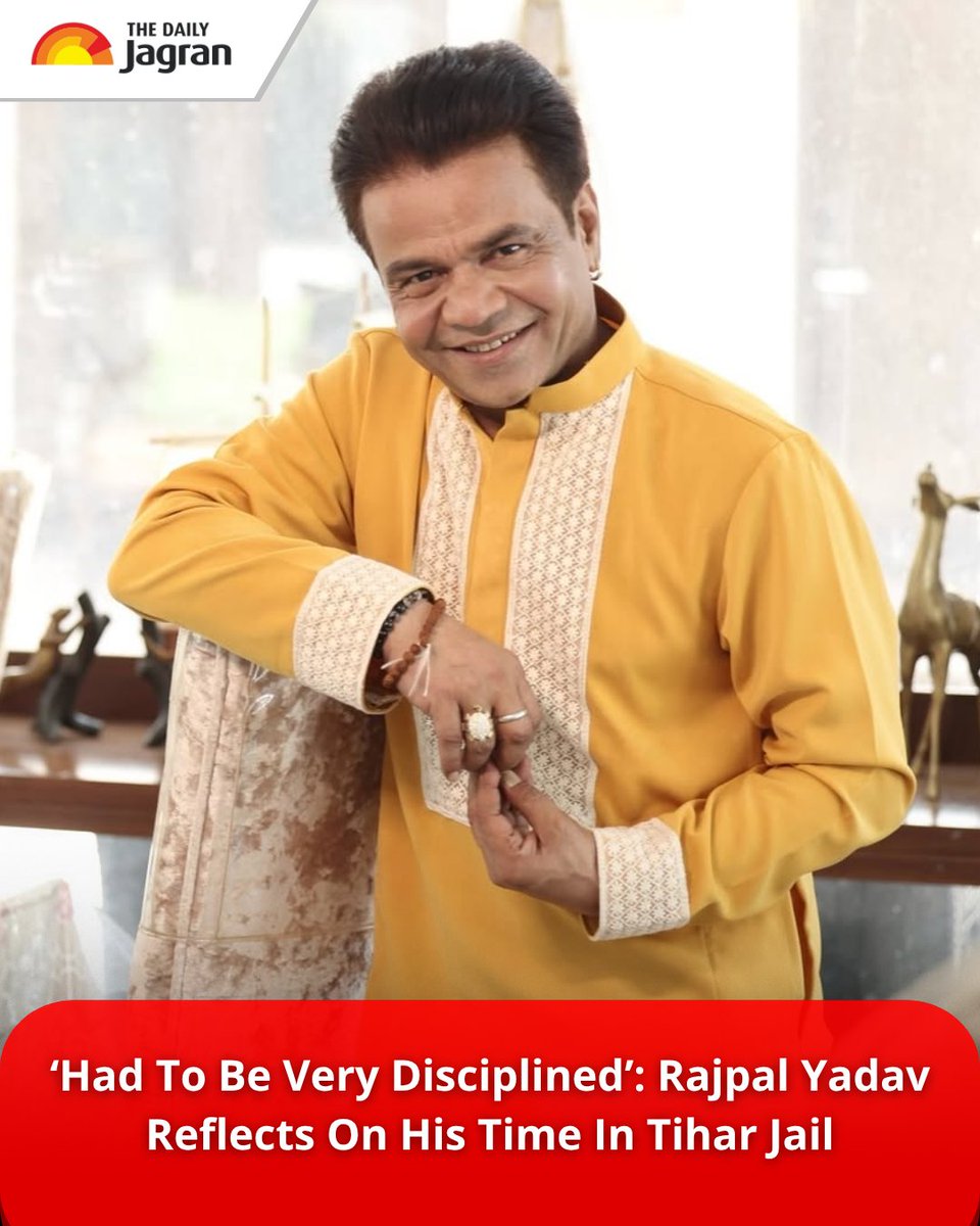 TheDailyJagran's tweet image. Rajpal Yadav reflected on his time in Tihar Jail, calling it a phase of discipline and learning. The actor said he learned to adapt to every situation and expressed gratitude to those who supported him during his legal troubles.

#RajpalYadav #Bollywood #TiharJail #CelebrityNews