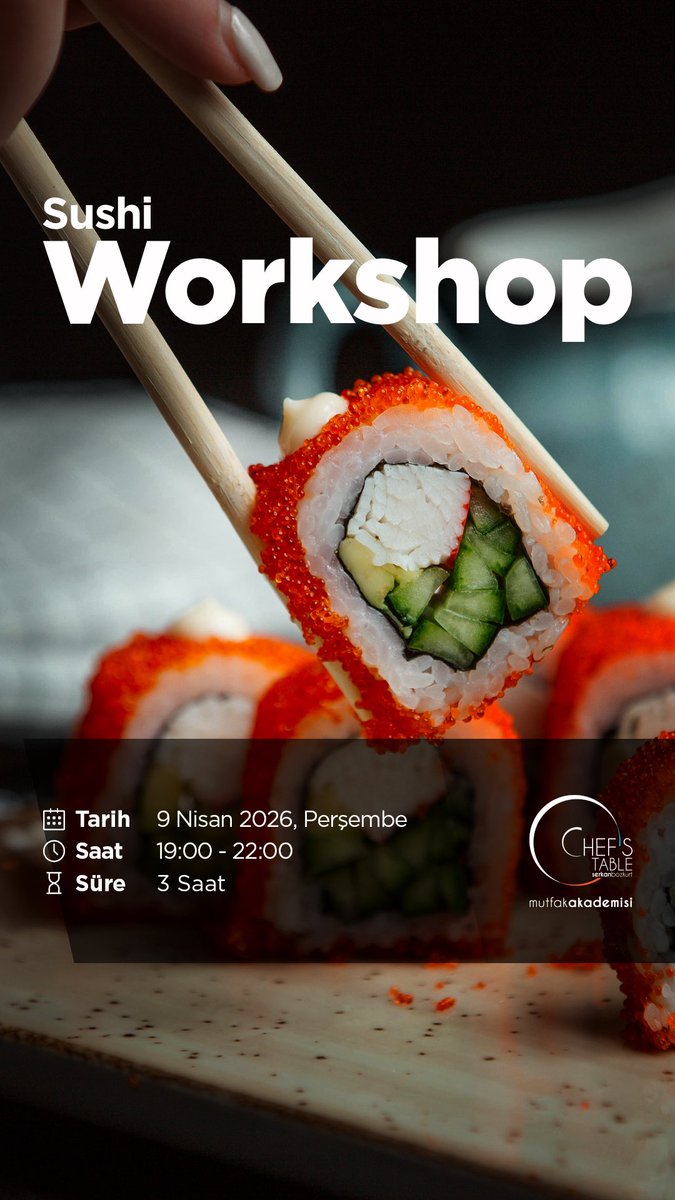 ChefsTableMutAk's tweet photo. 📣 Nisan Workshop’ları İçin Biletini Al!

🎫 Bilet İçin: https://t.co/YhQrw8LTYS
📍 Maslak / İstanbul

🥰 Workshop katılımcılarımıza önlük ve kep hediye edilmektedir.

#chefstablemutfakakademisi #workshop @biletinial https://t.co/bP1VuNOvRv