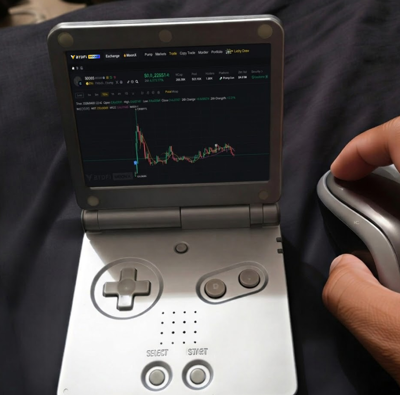 moonx_bydfi's tweet image. Flip, Power on, MoonX. 
The hottest game of the season.🎮
#MoonX #GameBoy #Degens